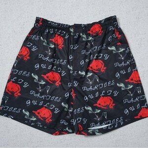 Wacko Maria Guilty Parties Black Rose Print Shorts
